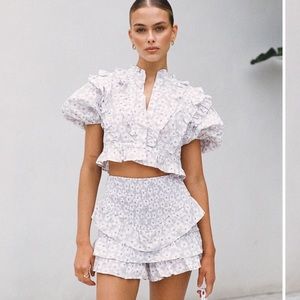 NWT SABO Skirt short set XS